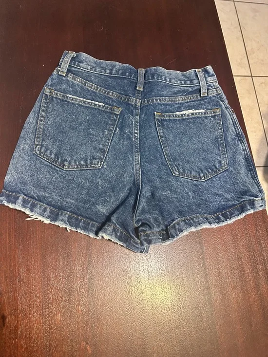 Abercrombie & Fitch Acid-Wash Denim Shorts - Blue - Picture 3 of 4